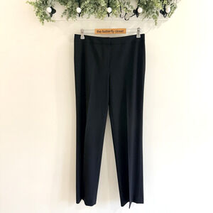 Lafayette 148 Menswear Black Pleated Trouser Pants Size 8 MM4079